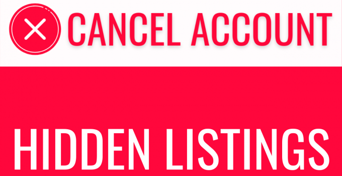How to Cancel Hidden Listings